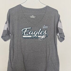 Gray Eagles Super Bowl LVII V-Neck T-Shirt